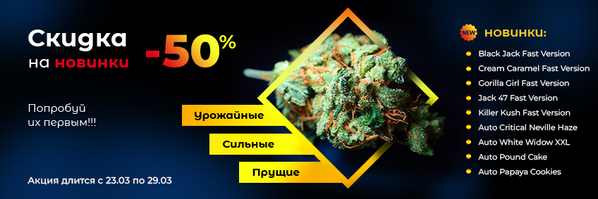 Скидка -50% на новые сорта